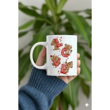 Sartre Art "aşk Ayıları Love " Sevgililer Günü Özel Hediye Tasarımlı Porselen Kupa Bardak