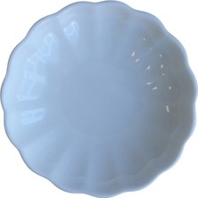 Kütahya Porselen Bone Luz Krem Kase 8cm Tekli BNLZF08KS00