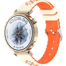 Kordify Huawei Watch Gt6 41MM Uyumlu 3D Çiçek Desenli Silikon Kordon Tokalı – Şık & Konforlu