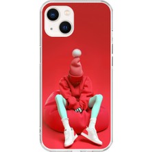 Dali Design iPhone 14 Plus Uyumlu Şeffaf Kılıf No Face 7 Tasarımlı