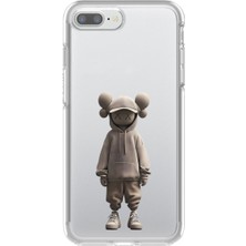 Dali Design iPhone 7 Plus Uyumlu Şeffaf Kılıf No Face 3 Tasarımlı