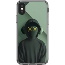 Dali Design iPhone Xs Max Uyumlu Şeffaf Kılıf No Face 1 Tasarımlı