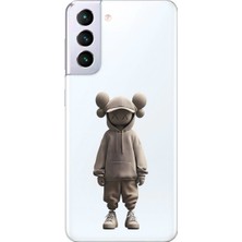 Dali Design Samsung Galaxy S21PLUS Uyumlu Şeffaf Kılıf No Face 3 Tasarımlı