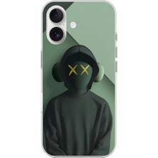 Dali Design iPhone 16 Plus Uyumlu Şeffaf Kılıf No Face 1 Tasarımlı