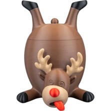 LTG Nova Eco Lounge Ters Duran Geyik Şekerlik – Komik Yılbaşı Dekoratif Saklama Kabı 20 cm