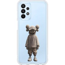 Dali Design Samsung Galaxy A23 Uyumlu Şeffaf Kılıf No Face 3 Tasarımlı