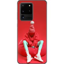 Dali Design Samsung Galaxy S20 Ultra Uyumlu Şeffaf Kılıf No Face 7 Tasarımlı