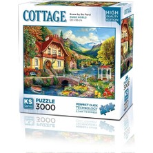 23015 House By The Pond 3000 Parça Puzzle -Ks Puzzle