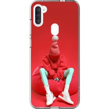 Dali Design Samsung Galaxy A11 Uyumlu Şeffaf Kılıf No Face 7 Tasarımlı