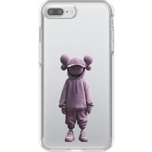 Dali Design iPhone 8 Plus Uyumlu Şeffaf Kılıf No Face 4 Tasarımlı