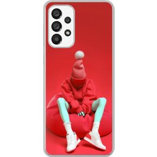 Dali Design Samsung Galaxy A73 Uyumlu Şeffaf Kılıf No Face 7 Tasarımlı