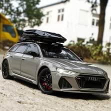 Scowetto Audi Rs6 Araba Station Wagon 1:24 Diecast Metal Model Araba Koleksiyon Araba Sesli Işıklı 21CM
