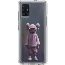 Dali Design Samsung Galaxy A51 Uyumlu Şeffaf Kılıf No Face 4 Tasarımlı