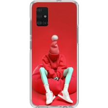Dali Design Samsung Galaxy A71 Uyumlu Şeffaf Kılıf No Face 7 Tasarımlı