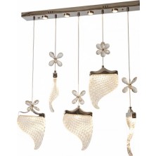 Avonni AV-7044-2073-5KY Krom Kaplama Modern Avize LED Metal Cam 80X25 cm