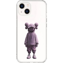 Dali Design iPhone 15 Plus Uyumlu Şeffaf Kılıf No Face 4 Tasarımlı