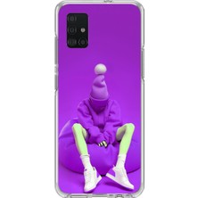 Dali Design Samsung Galaxy A71 Uyumlu Şeffaf Kılıf No Face 6 Tasarımlı