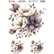 E Hobici Pirinç Dekopaj Kağıdı 30X42CM PT-1626 Çiçekler