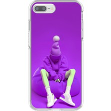 Dali Design iPhone 7 Plus Uyumlu Şeffaf Kılıf No Face 6 Tasarımlı