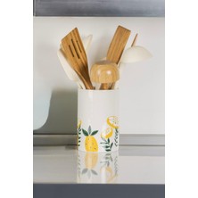 Color House 1 Adet Seramik Limon Motifli Kaşıklık Kepçelik ( 16 cm Uzunluk - 10 cm Çap )