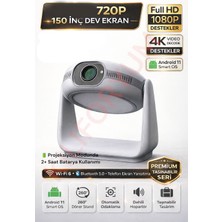 Kılıforyum Taşınabilir Projeksiyon — 150 Inç 720P • 1080P & 4K Destek • Android 11 • Wi-Fi 6 • Bt 5.0 •