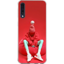 Dali Design Samsung Galaxy A70 Uyumlu Şeffaf Kılıf No Face 7 Tasarımlı