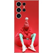 Dali Design Samsung Galaxy S23 Ultra Uyumlu Şeffaf Kılıf No Face 7 Tasarımlı