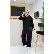 Ayşe Akay Kapüşonlu Düğme Detaylı Ikili Takım