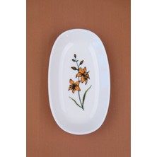 Tabak Evi Porselen Azelya Oval Kayık Tabak 15X8,5X2CM Tekli