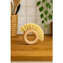  doğal ahşap vegan dekoratif çok amaçlı bitkisel temizlik fırçası