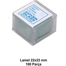 Labolist Mikroskop Lamel 22 x 22 mm - 1 Paket  100 Adet