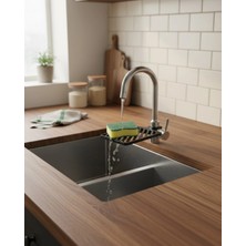 TE Dükkan Mutfak Musluk Üstü Sünger Tutucu Tezgah Düzenleyici Organizer