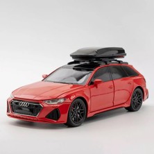 Scowetto Audi Rs6 Araba Station Wagon 1:24 Diecast Metal Model Araba Koleksiyon Araba Sesli Işıklı 21CM