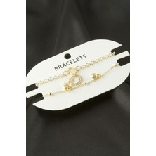 Starseven 2 Adet Ay Yıldız Zincir Bileklik