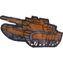 Yta Grup Aplike Ütü Ile Yapışan Tank Turuncu Arma 4x3 cm