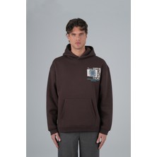 Javem Come Back Oversize Sweatshirt Unisex Kahve
