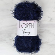Yta Grup Loren Furry Lacivert El Örgü Ipi - RF005 - 34044