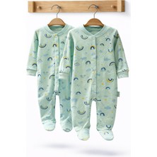 Can Baby Organik Pamuk 2'li Bebek Tulum Seti 0-3 / 3-6 Ay