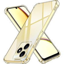 Case World Caseworld Huawei Realme C63 ile Uyumlu Kapak Kamera Korumalı Airbag Antishock Köşe Korumalı Şeffaf Silikon Kılıf