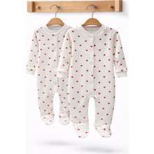 Can Baby Organik Pamuk 2'li Bebek Tulum Seti 0-3 / 3-6 Ay