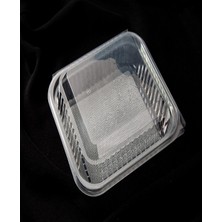 Yüksek Kapaklı Şeffaf Kare Sızdırmaz Saklama Kabı / Avrupa Standardı- 100  Adet