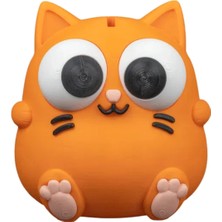 Mercansa Eco Lounge Turuncu Kedi Kumbara 16 cm – Dekoratif Para Kutusu