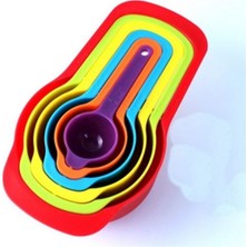 Go İthalat Pratik Ölçü Kaşığı Kabı 5'li Şeker Baharat Sıvı Ölçer Aparat (5250)