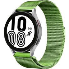 Pazarcan Galaxy Watch 4 Metal Mıknatıslı Kordon - Yeşil