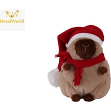 NessiWorld 6213 Yılbaşı Şapkalı 28 cm Kahverengi Kapibara