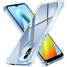 Case World Caseworld Xiaomi Redmi A1 Plus ile Uyumlu Kapak Kamera Korumalı Airbag Antishock Köşe Korumalı Şeffaf Silikon Kılıf