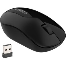 Pazarcan Everest SMW-973 USB Siyah 2.4ghz 1200DPI Kablosuz Optik Mouse 5 Metre Menzilli
