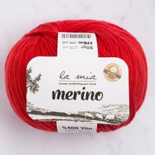 Pazarcan La Mia Merino Kırmızı El Örgü Ipi - L092 - 33789