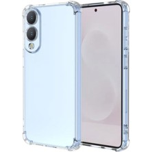 Case World Caseworld Samsung Galaxy S25 Edge ile Uyumlu Kapak Kamera Korumalı Airbag Antishock Köşe Korumalı Şeffaf Silikon Kılıf