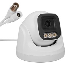 Pazarcan Plato PL-37711 Ahd Dome Güvenlik Kamera 2mp 3.6mm 3 Warm LED Sesli Renkli Gece Görüş (Mikrofonlu)